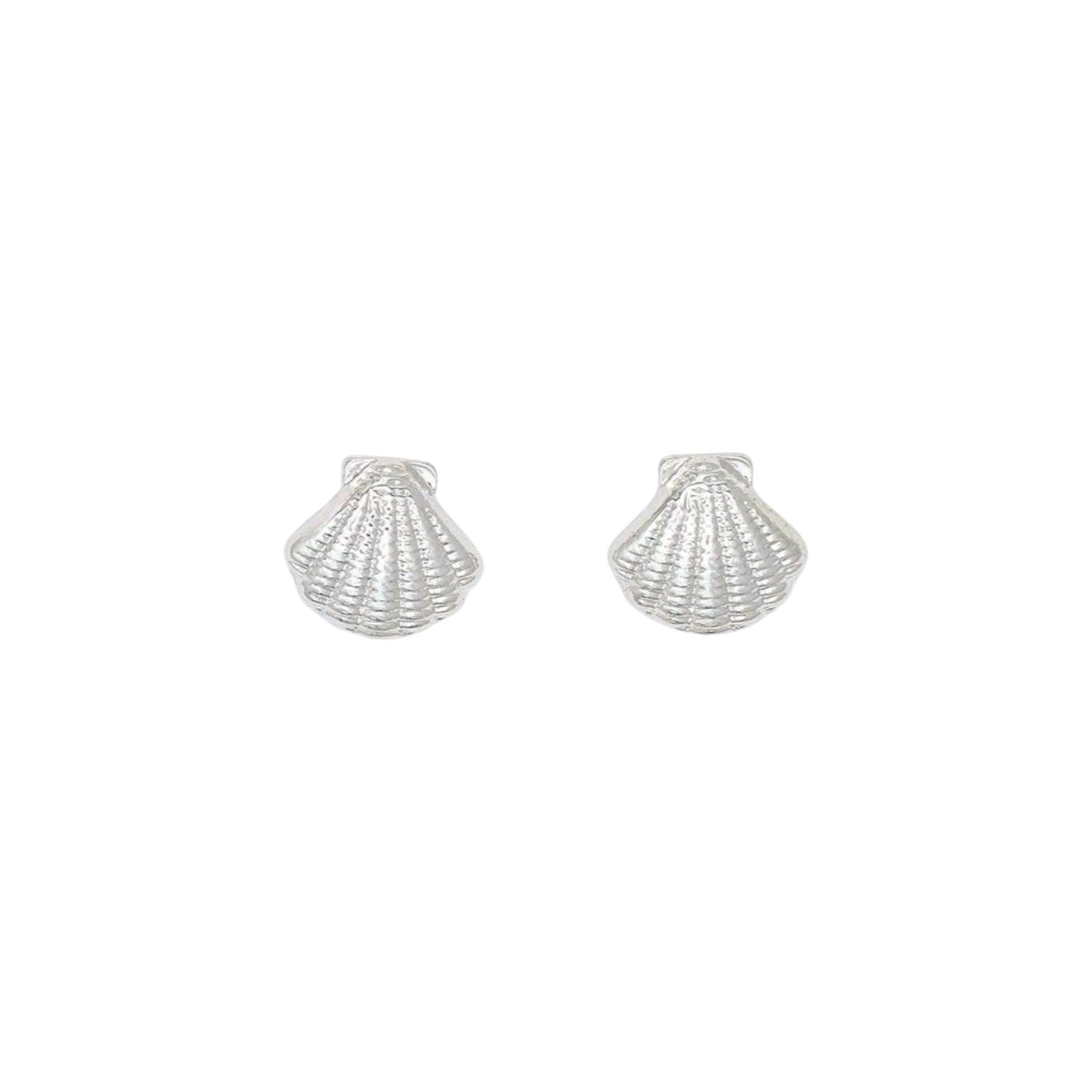 Mellow Monkey two-tone sea life stud earrings featuring gold starfish, silver seashells, and gold fish with crystals.