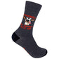 Mellow Monkey gray cotton blend socks featuring a derpy dog graphic and the text Undiagnosed but everyone is pretty sure