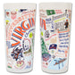 Mellow Monkey University of Virginia 15-ounce drinking glass set featuring vibrant hand-applied collegiate illustrations