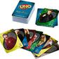 Mellow Monkey UNO Harry Potter card game with a deck box and character cards featuring Harry, Ron, and Hermione.