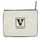Mellow Monkey Vanderbilt University woven zip pouch with black trim and silver zipper pull. Features the Vanderbilt logo and name.