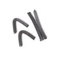 Mellow Monkey grey velvet hair rollers for heatless waves and curls. Jumbo size, flexible core, ideal for overnight styling.