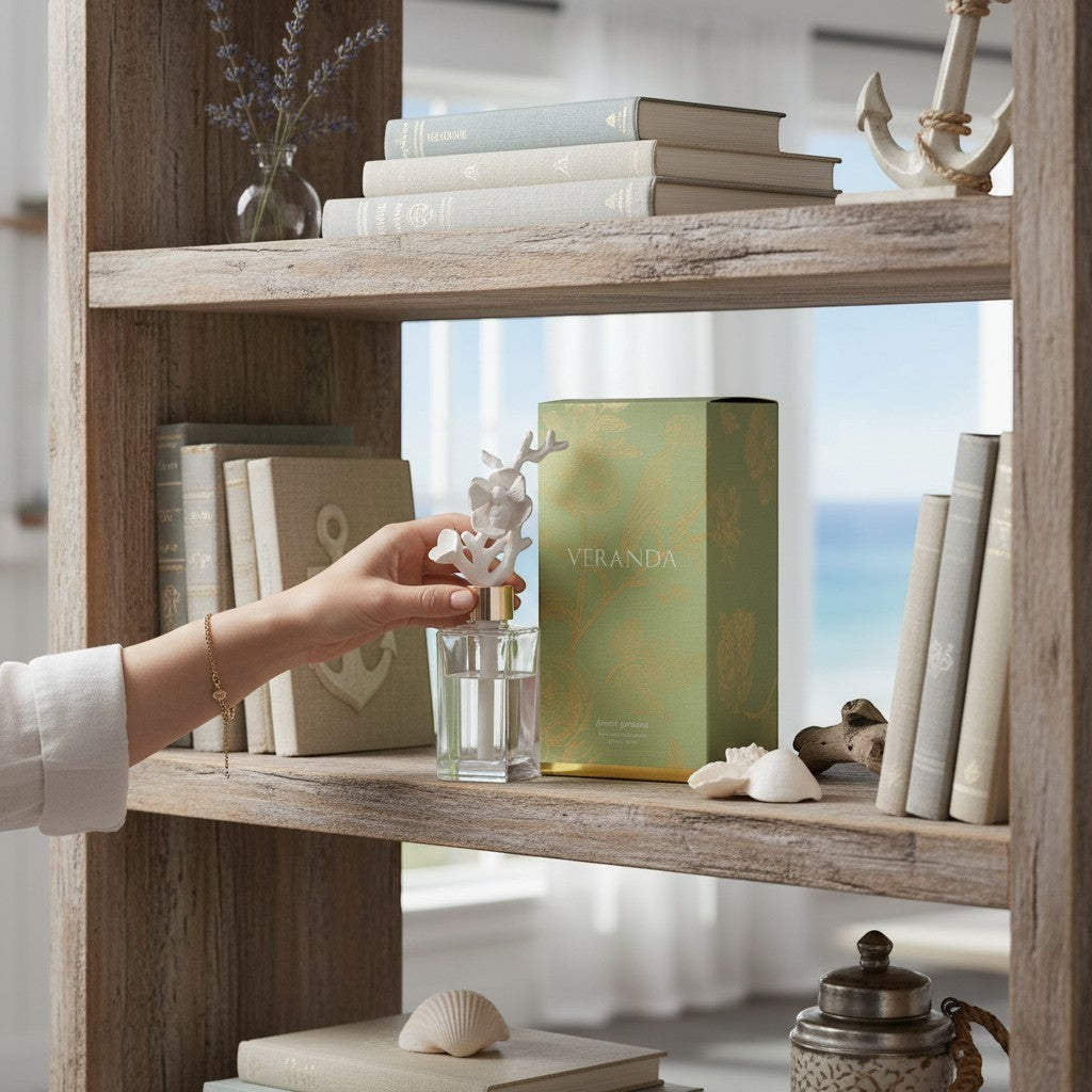 Veranda Porcelain Diffuser - Bee on Flower - French Gardenia