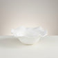 Mellow Monkey VIDA Havana Large Bowl - White - 15in. - Beatriz Ball. White melamine serving bowl with ruffled edge.