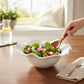 Mellow Monkey VIDA Havana Large Bowl, white melamine, 15-inch, with ruffled edge, serving salad.