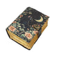Mellow Monkey vintage leather spellbook with black cat, moon, and floral design. 5x7 inches, 200 pages.
