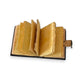 Mellow Monkey Moon and Stars vintage leather spellbook with deckle edge paper, 5x7 inches, 200 pages.