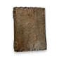 Mellow Monkey vintage brown goat leather spellbook journal with stitched edges and metal accents, 5x7 inches.