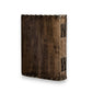 Mellow Monkey vintage brown genuine goat leather spellbook journal with deckle edge paper, 5x7 inches, 200 pages.