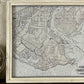 Mellow Monkey vintage 1940s nautical map of Stratford and Milford in a white reclaimed wood shadowbox frame.
