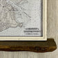 Mellow Monkey vintage nautical map of Lordship and Milford Point in a white reclaimed wood shadowbox frame.