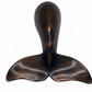 Mellow Monkey whale tail door knocker in oiled bronze cast brass with a polished coastal design