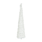 Mellow Monkey white collapsible tinsel Christmas trees in three different heights standing on a white background.