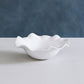 Mellow Monkey VIDA Havana Medium Bowl in white, made of BPA-free melamine with a ruffled edge. Ideal for salads, chips, or fruit.