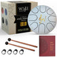 Mellow Monkey 6-inch white steel tongue drum with 8 notes, C key, and gold treble clef logo. Includes mallets and music book.