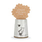 Mellow Monkey Winnie-the-Pooh stoneware bud vase with a heart and Picked With Love tag, 3-inch height.
