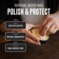 Mellow Monkey natural wood wax polish and protect for cutting boards, 0.75 oz tin with beeswax, coconut oil, and vitamin E.