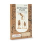 Mellow Monkey 3D laser cut wooden puzzle bundle pack featuring a toucan, owl, and parrot. Made from eco-friendly plywood.