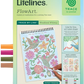 Mellow Monkey Lifelines Woodland Whimsy Trace by Line art meditation pad with markers for mindful drawing.