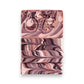 Mellow Monkey Woods vegan handmade bar soap with mahogany, cedarwood, and oakwood notes. Swirled brown and pink.