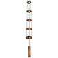 Mellow Monkey Woodstock Temple Bells Quintet in copper with five tiered bells and a rectangular wind catcher.