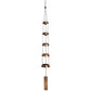 Mellow Monkey Woodstock Temple Bells Quintet in copper with five tiered bells and a rectangular wind catcher.