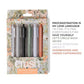 Mellow Monkey Crush Work Life Imbalance pen set with six colorful ballpoint pens featuring funny office quotes.