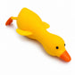 Mellow Monkey yellow squishy duck toy with an orange beak and feet, perfect for stress relief and sensory play.