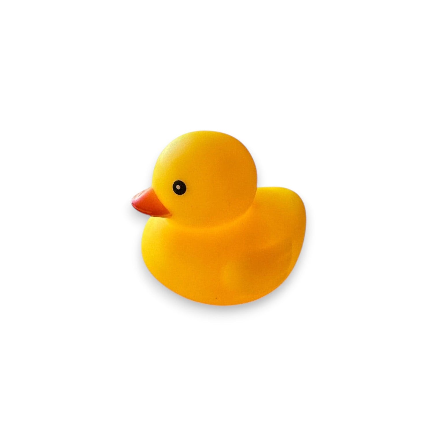 Mellow Monkey classic yellow rubber duck toy with an orange beak for bath time or desk decor