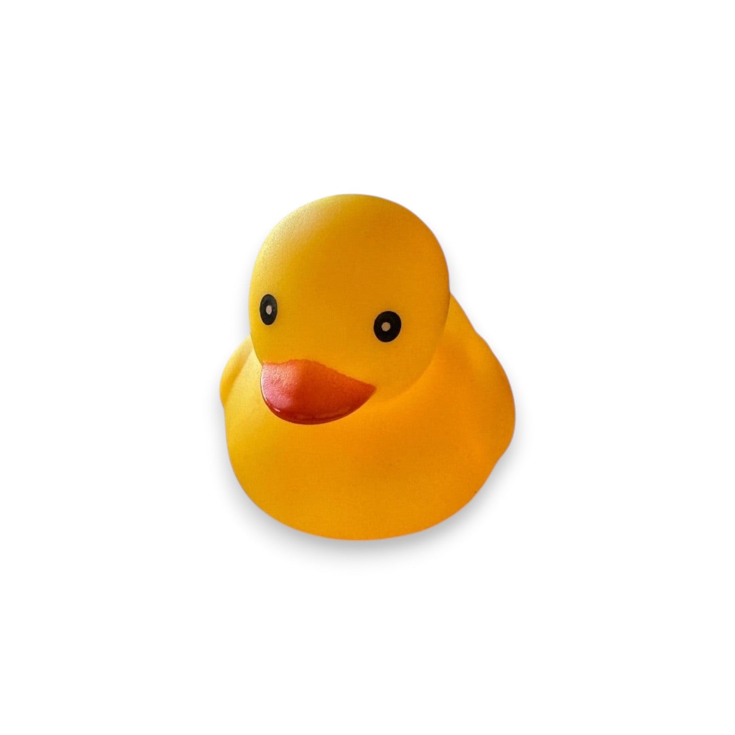Mellow Monkey classic yellow rubber duck toy with an orange beak for bath time fun