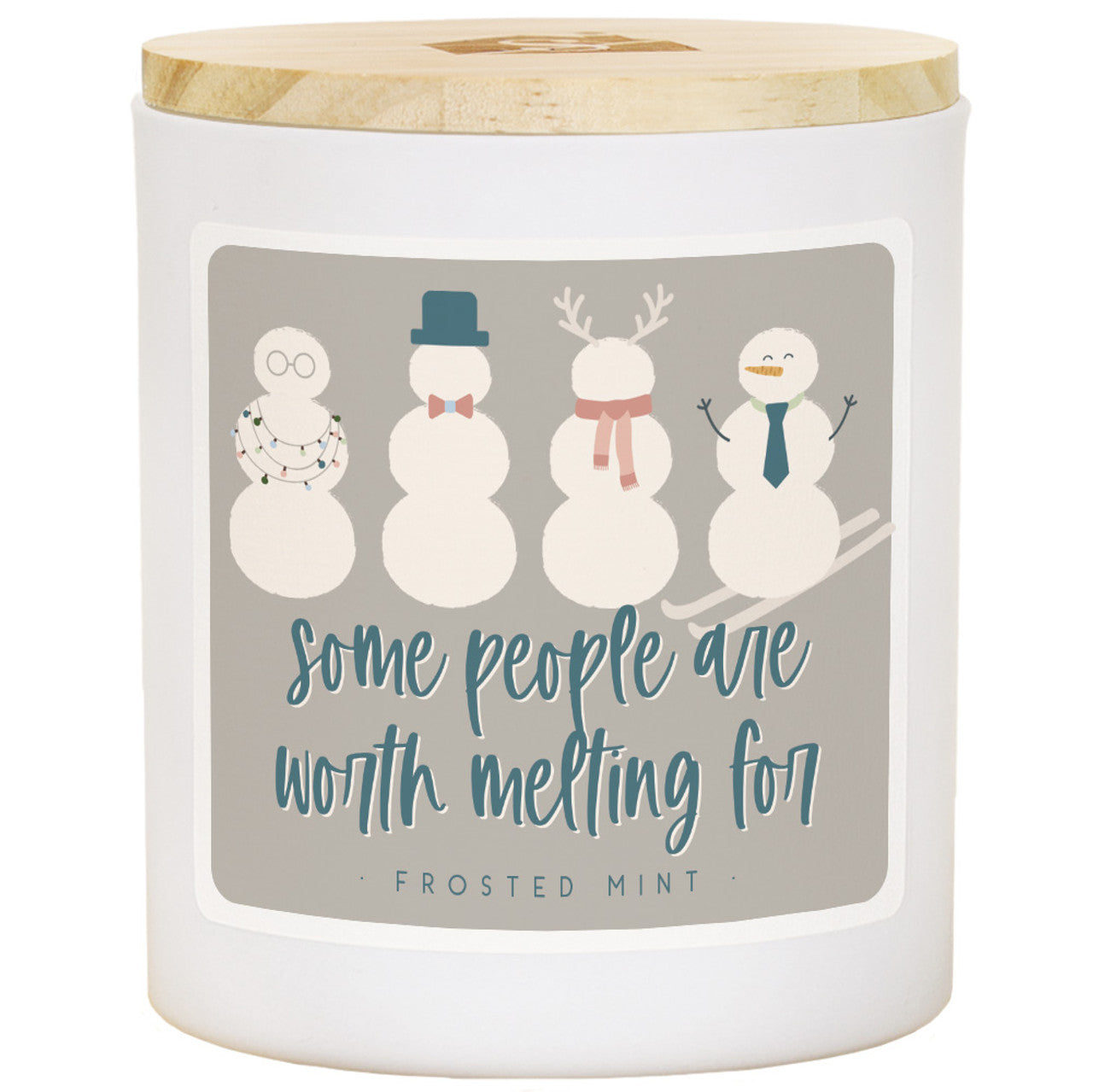 Some People Are Worth Melting For - Frosted Mint Candle - 11 oz. - Mellow Monkey