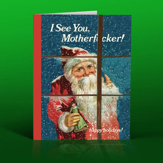 I See You, Motherfucker! Happy Holidays - Holiday Greeting Card - Mellow Monkey