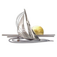 Sailboat at Sunset Metal Wall Art - 45-in - Mellow Monkey