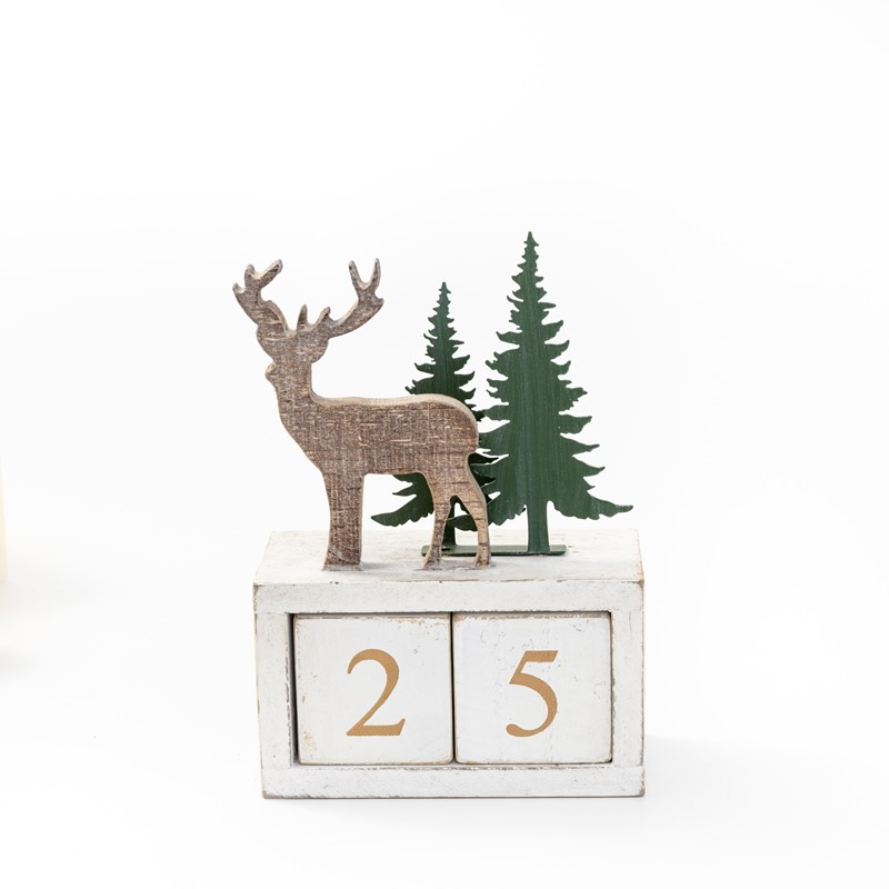 Winter Wood Countdown Calendar - 6.75" - Mellow Monkey