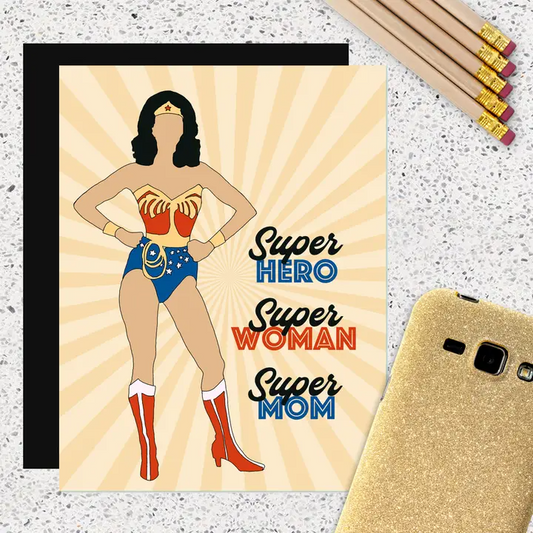 Super Hero, Super Woman, Super Mom - Greeting Card - Mellow Monkey