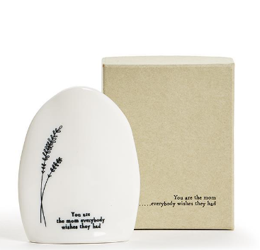 You Are The Mom Everybody Wishes They Had - Oval Vase in Gift Box - 3.5" - Mellow Monkey