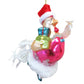 Ms. Chicken With Gifts - December Diamonds Holiday Ornament - Mellow Monkey