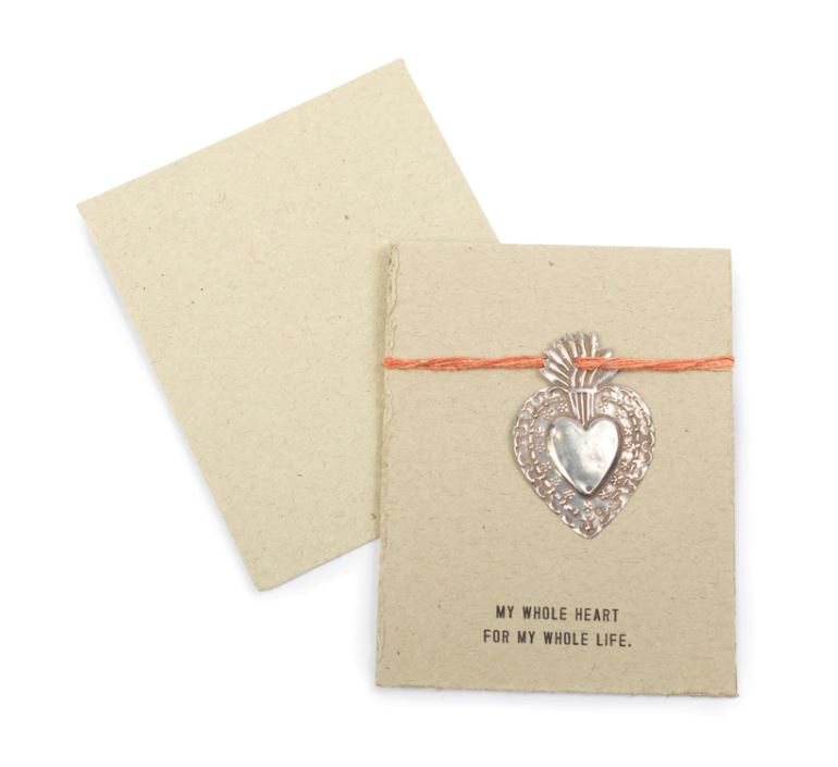 Milagro Heart Card - My Whole Heart For My Whole Life - Mellow Monkey