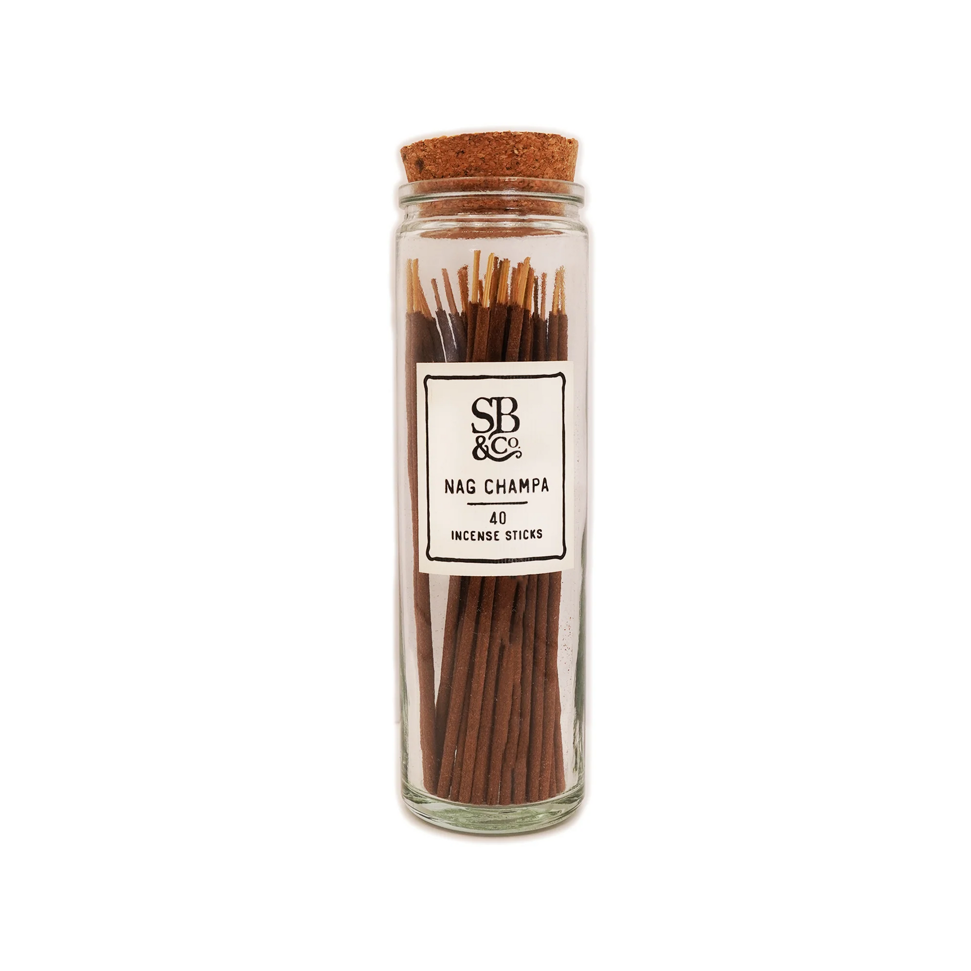 Nag Champa - Incense in Glass Jar - 40 sticks - Mellow Monkey