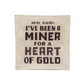 Neil Said: I've Been a Miner For A Heart of Gold - Small Square Decoupage Plate - 6-in - Mellow Monkey