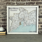 Vintage New Haven County Map Circa 1893 Framed Shadowbox - Mellow Monkey