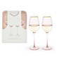 Rose Crystal White Wine Glass Set - Mellow Monkey