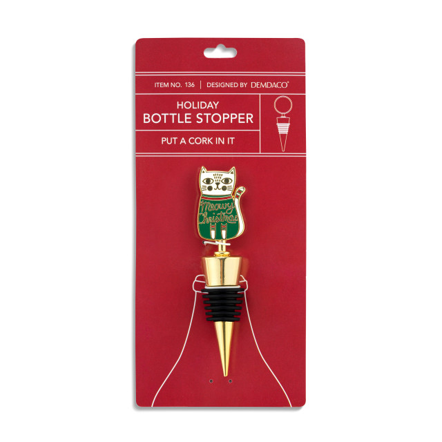 Cat in Sweater - Metal Bottle Stopper - Mellow Monkey