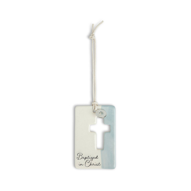 Blue Baptism Hanging Token - Mellow Monkey