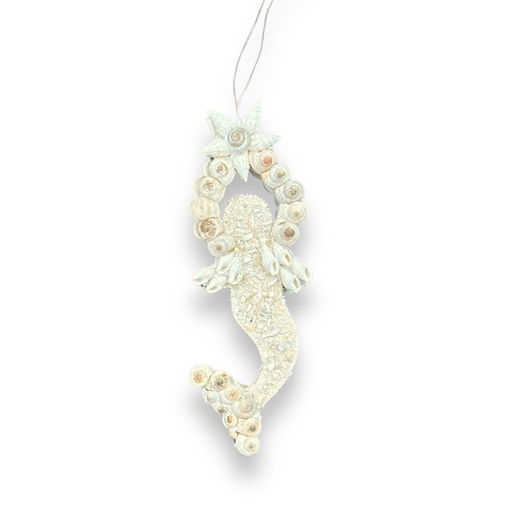 Pearled Shell Mermaid Ornament - 6-in - Mellow Monkey