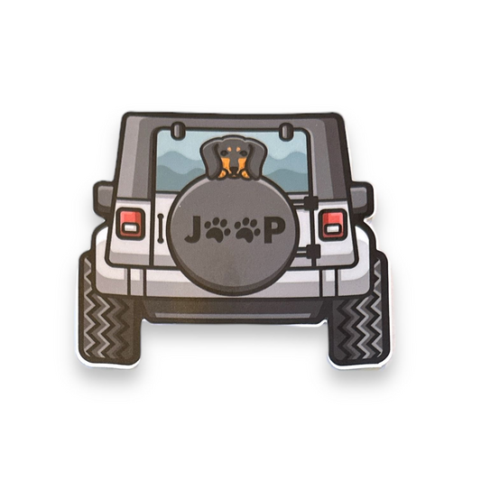 Jeep Dog Sticker - Dachshund - Mellow Monkey