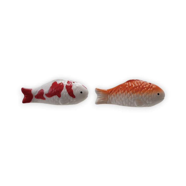 Stoneware Koi Fish Salt & Pepper Shaker Set - Mellow Monkey