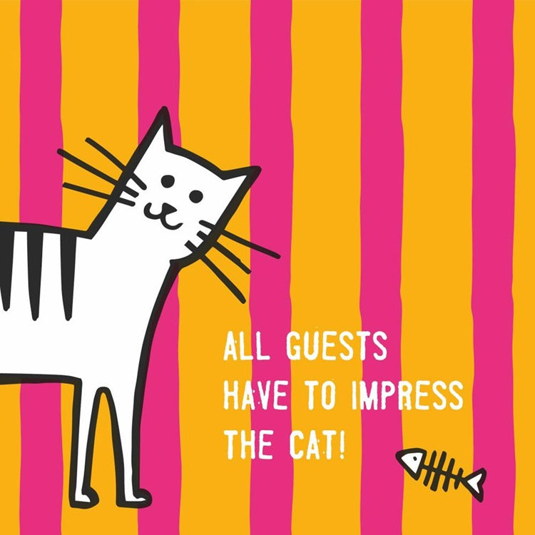 Impress The Cat - Beverage Cocktail Napkins - Mellow Monkey