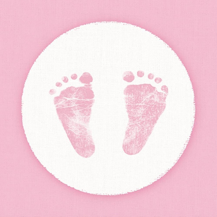 Baby Steps, Girl - Beverage Cocktail Napkins - Mellow Monkey