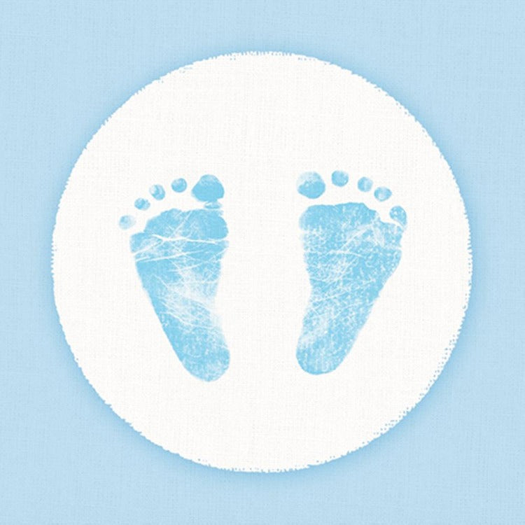 Baby Steps, Boy - Beverage Cocktail Napkins - Mellow Monkey